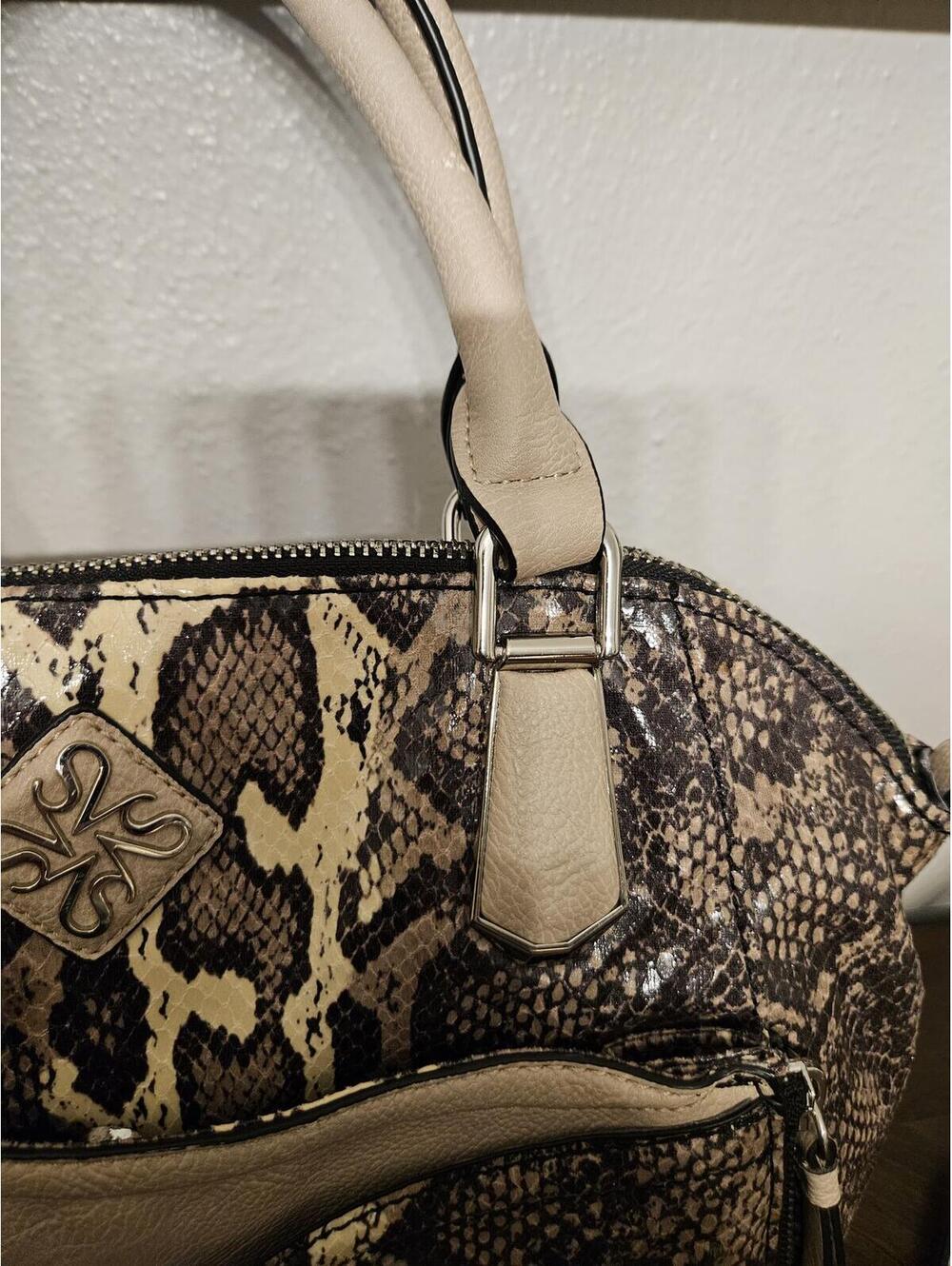 Vera Wang snake skin style satchel - Picture 4 of 9